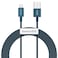 Baseus Superior Series USB to Lightning-Fast Charging Cable Data Transfer 2.4A for iPhone 13 12 11 Pro Max Mini XS X 8 7 6 5 SE iPad and More (2M) Blue