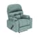 In House Velvet Classic Cinematic Recliner Chair With Cups Holder - Light Turquoise - NZ80