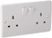 AL ARQAM 13 A 2 Gang SP Switched Socket 230 v With Surface PVC Box 6x3 for Switch or Double Socket White