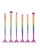 Generic - 6-Piece Mermaid Makeup Brush Set Pink/Blue/White