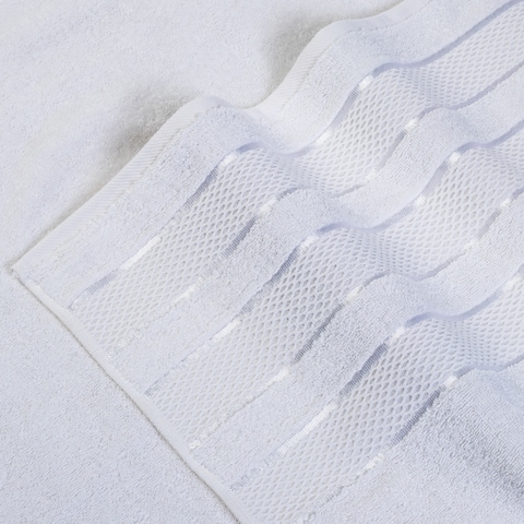 4-Piece Large 70x140 cm Bath Towels Luxury Hotel Quality 600 GSM 100% Genuine Combed Cotton, Super Soft &amp; Absorbent - Bright White