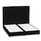 In House Lujin Linen Bed Frame - Queen - 200x160cm - Black