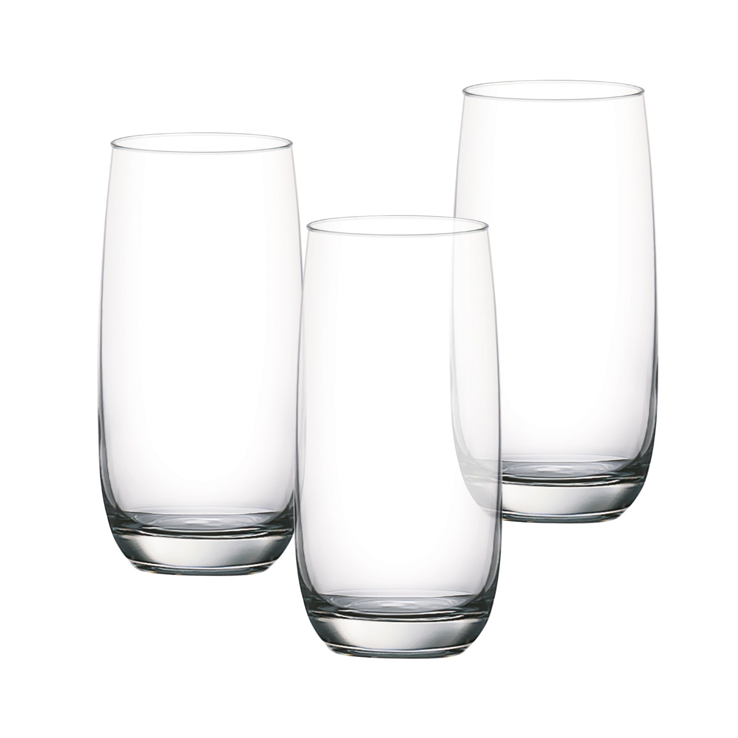 OCEAN IVORY HI BALL GLASS 370ML,CLEAR,B1301303, 3 PC SET