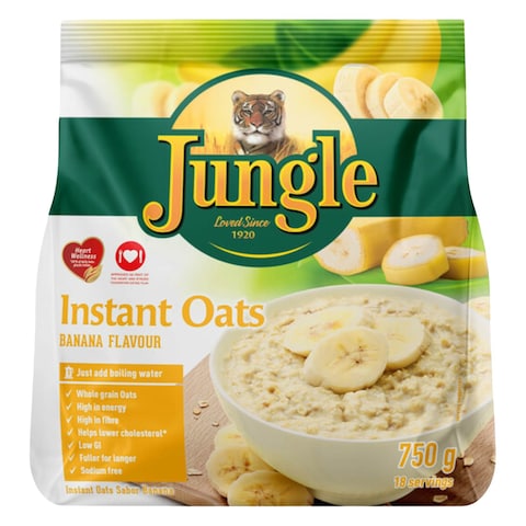Jungle Banana Flavour Instant Oats 750g