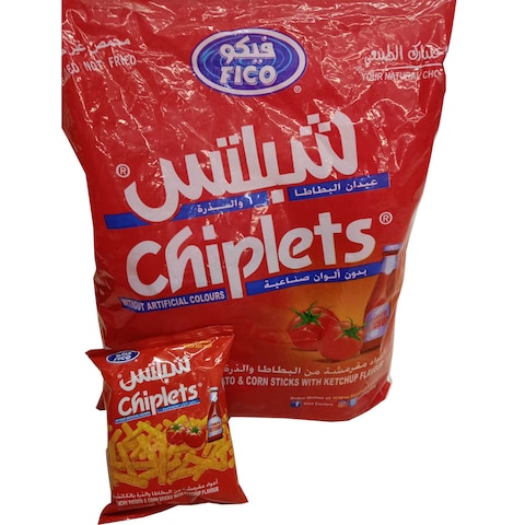 Chiplets Ketchup Potato And Corn Sticks 18g x Pack of 20