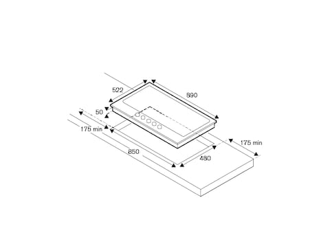 Bertazzoni 90cm Gas On Glass Hob With Central Wok