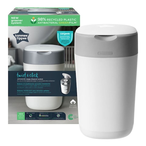 Tommee Tippee Twist And Click Advanced Nappy Disposal System White