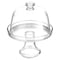Borgonovo Glass Footed Plate With Glass Dome - 2 Count