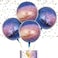 Large 22-inch Orbz Galaxy Balloons for Galaxy Party Decorations Round Sphere 4D Space Balloons for Galaxy Birthday Party Decorations   Earth Day, Solar System Theme