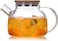 Uaejj Glass Pitcher, Glass Cold Kettle, Hot And Cold Glass Teapot, Heat Resistant Glass Teapot, Borosilicate Glass Tea Pots For Blooming And Loose Leaf Tea Maker (1L, B)