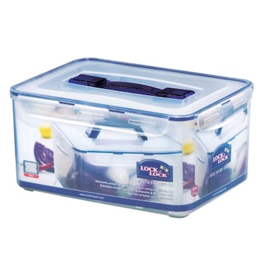 Lock &amp; Lock Classics Tall Rectangular Container With Handle And Tray 0.8L
