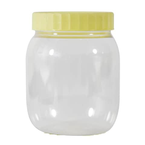 Sunpet Plastic Storage Jar Clear/Yellow 500ml