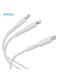 BWOO 3 in 1 Fast Multi Charging Cable 5V 3A - 1m / Type C Micro USB C Cables Lightning Multiple Charger Cord Data Transfer Universal Charger Compatible with iPhone Samsung Galaxy All Mobile Phone