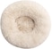 Grizzly Velor Round Plush Cream Dog Bed Small - 50 x 15cm