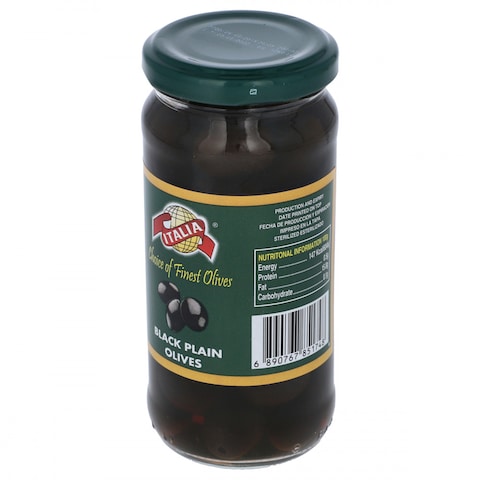 Italia Black Olives Plain 230/135 gr