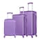 Senator Hard Case Suitcase Trolley Luggage Set of 3 For Unisex ABS Lightweight Travel Bag with 4 Spinner Wheels KH1065 Highlight Purple