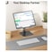Metal iPad Stand Foldable Tablet Stand iPad Holder Stand Adjustable Mobile Phone Holder Compatible With iPad Pro 12.9 2022 iPad Air/iPad mini/iPhone 15/14 Pro Max Samsung Galaxy Tab Black