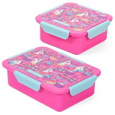 Eazy Kids Lunch Box Set, Unicorn Desert  - Pink