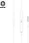 Green Lion 1.2 Meter Stereo Earphone, Volume And Playback Control Buttons, 14mm Sound, Inbuilt Mic (White)