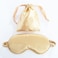 Silk Eye Mask With Bag Gold 17.5x12cm