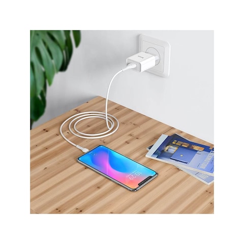 Hoco C81A Asombroso Single Port Charger Set with Type-C Cable - White
