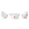 CELLO 7PC DESSERT SET ORANGE LILY