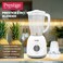 Prestige 2 in 1 Stand Blender 1.5 Ltr 400W   Blender with Grinder Mills   Stainless Steel Blades and Two Pulse Control for Fine and Grinding of Coffee Herbs - White PR81529