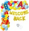 Party Time 96 Pieces Welcome Back Balloon Garland Kit Orange Blue Yellow Red Latex Helium Balloons with A, B, C Foil Balloon Arch Strip for First Day of School Party Decoration - Back to School Balloo