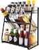TreeTop 3 Tier Metal Spice Jars Bottle Standing Shelf Storage Organizer