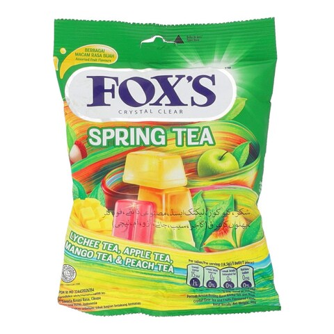Fox&#39;s Spring Tea Lychee Tea, Apple Tea, Mango Tea, Peach Tea 90 gr