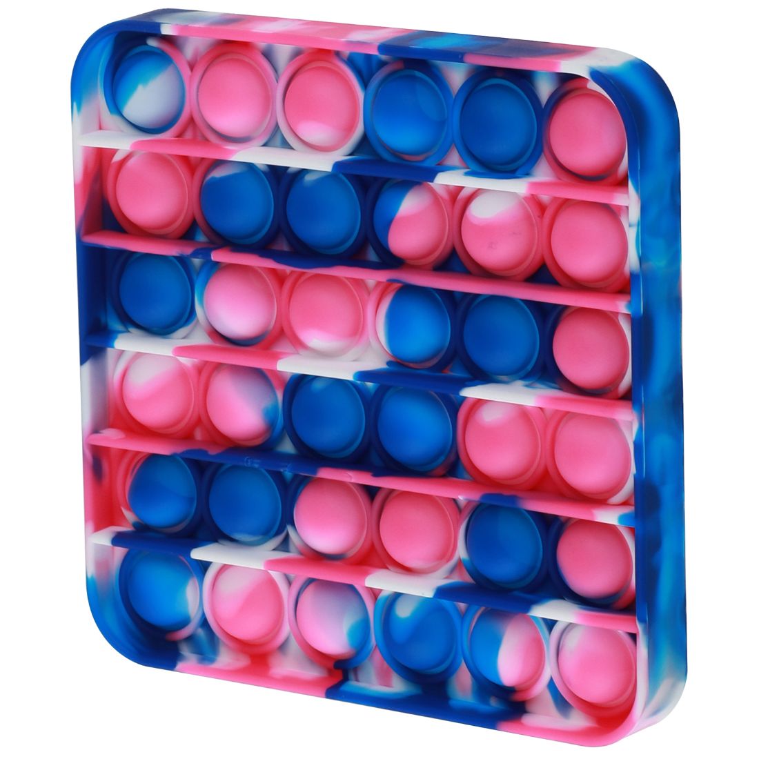 Squizz Pop The Bubble Square Tie Toy- Blue/Pink