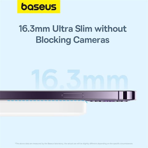 Baseus 6000 mAh MagSafe Power Bank 6000mAh 15W Wireless Portable Charger PD 20W With USB-C Port Fast Charging MagSafe Battery Pack For iPhone 15 Pro Max/iPhone 15/15 Plus/14/13/12 Series White