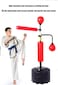 ULTIMAX Punching Bag with Stand Heavy Duty Boxing Set Kickboxing Bag with 360&deg; Reflex Bar Speed Ball Suction Cup Base Height Adjustable for Adult Youth, Home Office Gym Boxing stand-Red