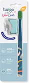 Flipper Toothbrush Cover &amp; Toothbrush Flp Twigo Basic Combo Pack, Soft Bristles, For Adults, Made In Malaysia, Ocean Blue