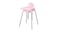 Highchair with tray, pink/silver-colour