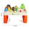 Little Story ROLE PLAY DINOSAUR WORLD TOY SET  (17 Pcs) WITH INBUILT LIGHT &amp; SOUND VOLCANO &amp; DOUGH- White, 2-IN-1 Mode
