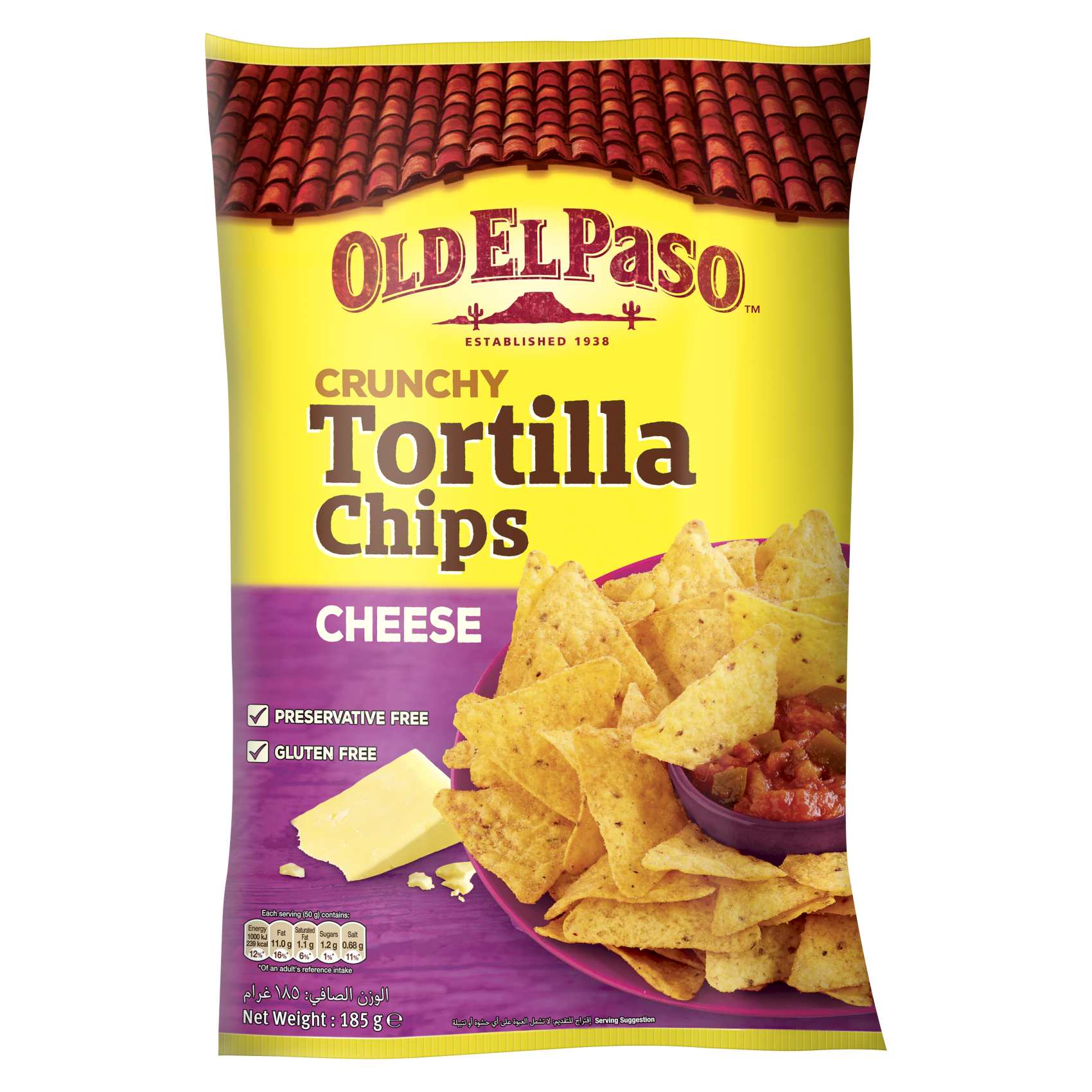 Old El Paso Crunchy Cheese Tortilla Chips 185g