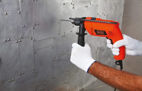 Black &amp; Decker 650W 13Mm Corded Electric Hammer Percussion Drill, Orange/Black - Hd650K-B5, 2 Years Warranty
