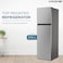 Krome 370L Top Mount Double Door Refrigerator, Automatic Defrost Freezer, A+ Energy Efficiency Grade, Big Capacity Fridge, Quick Cooling &amp; Long-Lasting Freshness, Silver, KR-REF370T