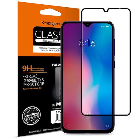 Spigen Xiaomi Mi 9 GLAStR Slim FULL COVER Tempered Glass Screen Protector