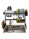 Generic - Over The Sink Dish Drainer Drying Rack Black