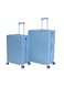 Morano 3-Piece Hardside Abs Spinner Luggage Trolley Set - Sky Blue