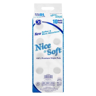 Nice &amp; Soft White Toilet Rolls 10 Pack