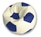 Comfy Football Bean Bag Cover - White &amp; Blue