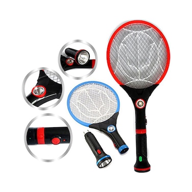 Koramzi Electric Mosquito Killer Racket with Rechargable Battery Handle Light