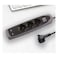 Powerlock Power strip 3 Outlets and Lock - 2 USB - 2 Meter Cable - Black