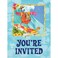 Flamingo Fun 8 Invite Postcard 6in X 4.5in