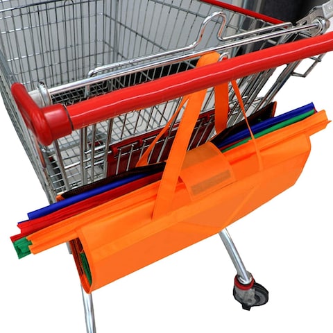 Generic Reusable Cart Bags Grocery Organizer Designed For Carts Trolley Shopping Bag Folding Non-Woven, 4 Sizes