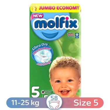 Molfix Diapers Junior - Sze 5 - 58 Diapers