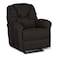 American Polo Linen Rocking Recliner Chair - Dark Brown - American Polo